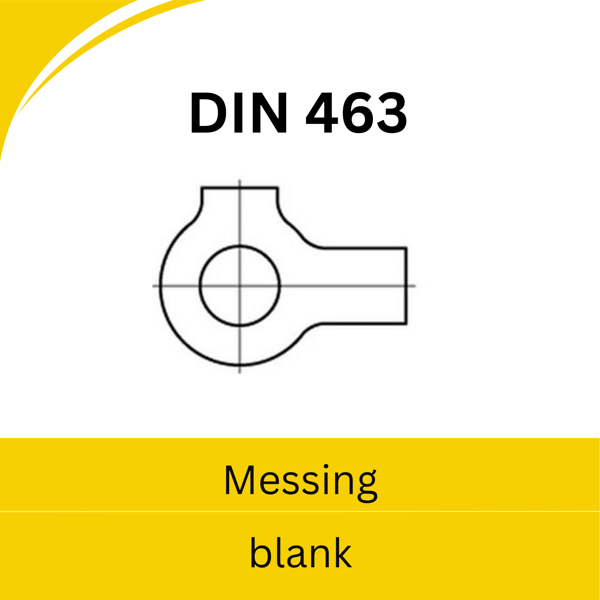 Bild für Kategorie  ➤ Kategorie: DIN 463 Sicherungsscheiben - Sicherungsbleche mit zwei Lappen (Messing blank)